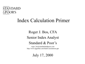 Index Calculations - Faculty and Research