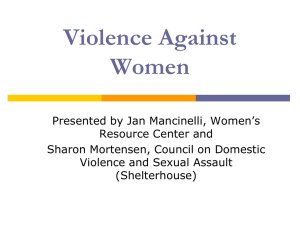 Violence Against Women - Zonta International District 15