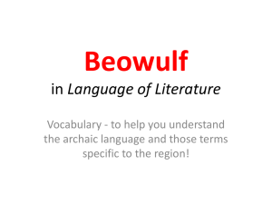 Beowulf in Language of Literature