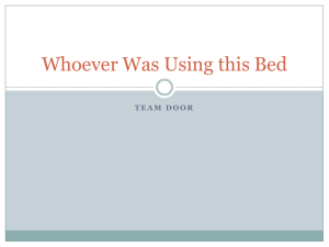 Whoever Was Using this Bed