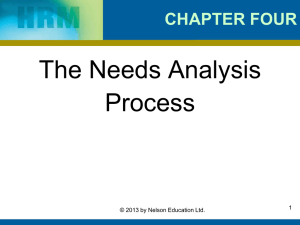 needs analysis process