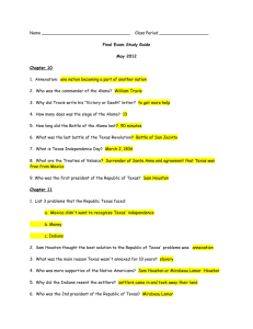 Name Class Period Final Exam Study Guide May 2012 Chapter 10 1