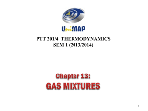 Chapter 13: Gas Mixtures