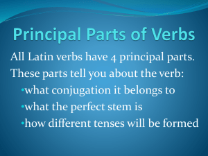 Principal Parts of Verbs