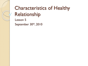 Characteristics Of Healthy Relationship