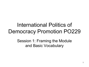 International Politics of Democracy Promotion PO229