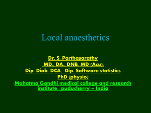 Local anaesthetics mgmc