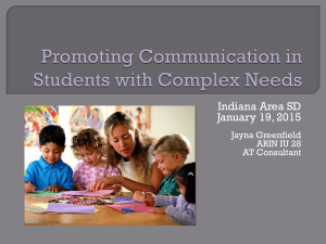 Promoting Communication in Students with Complex Needs
