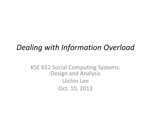 Dealing with Information Overload