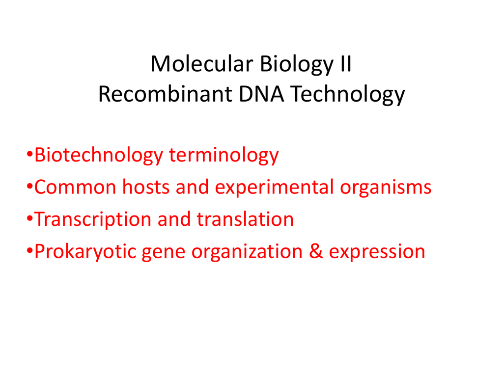 File - Molecular Biology 2