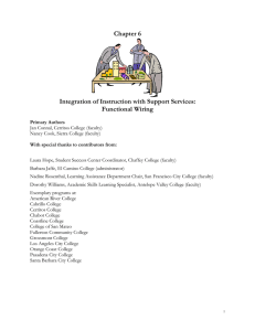 Chapter 6 Integrating Student Services and Instruction