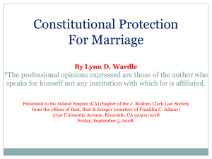 Constitutional protection for marrige