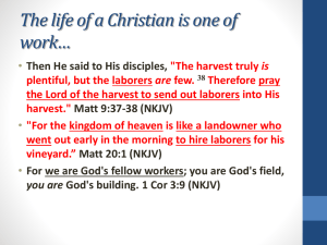 Abounding in the Work of the Lord