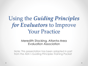 Using the Guiding Principles for Evaluators to Improve Your Practice