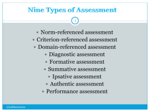 Nine Types of Assessment