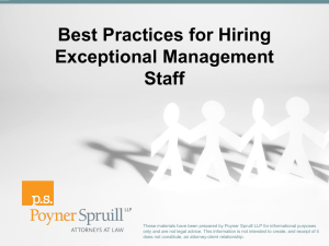 Best Practices for Hiring Exceptional Management Staff