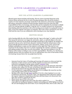 Active Learning Classroom Guidelines