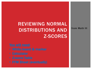 Reviewing Normal Distributions and Z