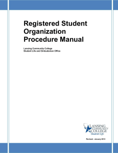 Registered Student Organization Procedure Manual