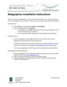 Statgraphics Installation Instructions