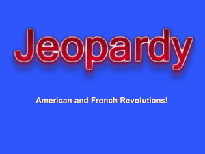 American and French Revolutions!