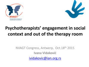 Psychotherapists* engagement in social context and out of