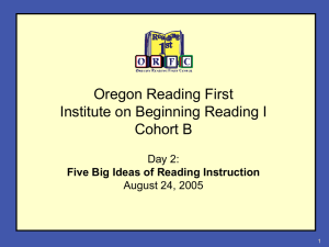 Scott Foresman 2007 - Oregon Reading First Center