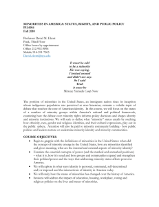 minorities in america: status, rights, and public