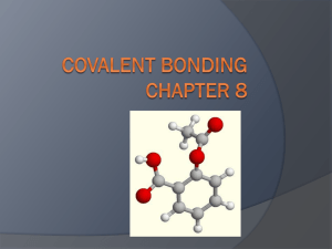 Covalent Bonding Chapter 8