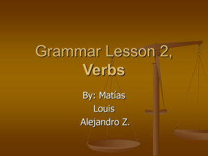 Grammar Lesson 2, Verbs - Vocab10-3CHS
