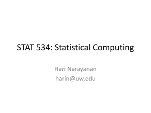 STAT 534: Computational Statistics