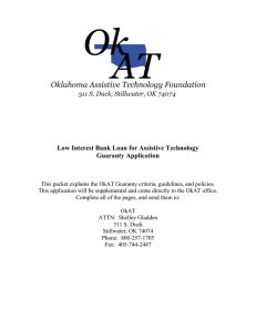 OkAT Application Packet - Oklahoma Assistive Technology