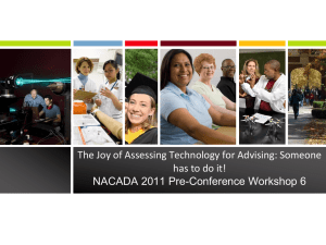 goals - NACADA11 Pre-Conference Workshop #6