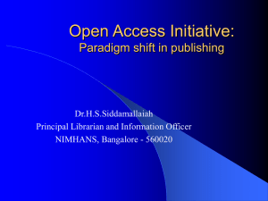 Open Access – A Paradigm Shift in Publishing Industry