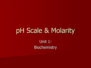 pH Scale & Molarity