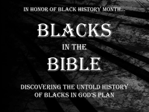 Blacks in the Bible