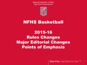 2015-16 NFHS Basketball Rules