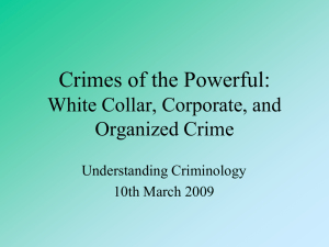 White Collar and Corporate Crime