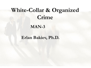 Chapter 14 WHITE-COLLAR AND ORGANIZED CRIME