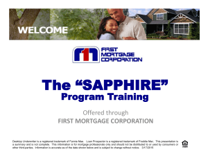 sapphire program - First Mortgage Corporation