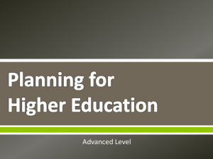 Planning for Higher Education PowerPoint