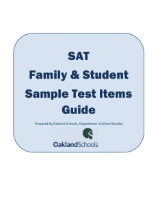 SAT Family/Student Practice Tests