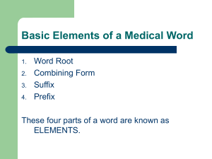 Medical Terminology Lecture PowerPoint