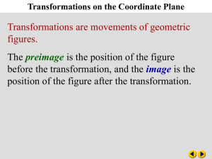 Transformations on the Coordinate Plane