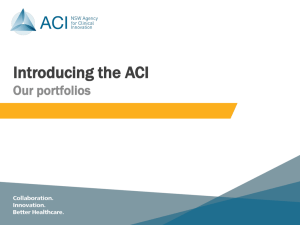ACI Projects at a Glance