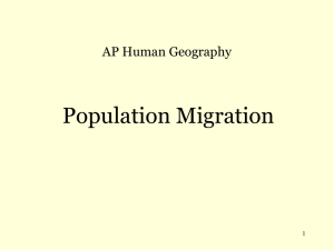 internal migration - AP Human Geography
