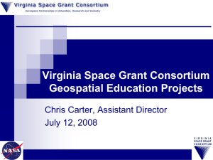 Virginia Space Grant Consortium Geospatial Education Projects