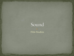 Sound - Media and Film Studies