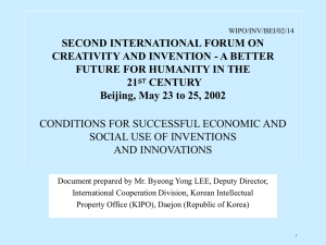 Conditions for Successful Economic and Social Use of