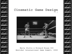 Cinematic Game Design Presentation Slides